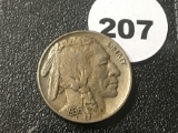 1936-S Buffalo Nickel AU55