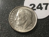 2015-D Rosy Dime Full bands UNC