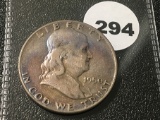 1952 D Franklin Half dollar