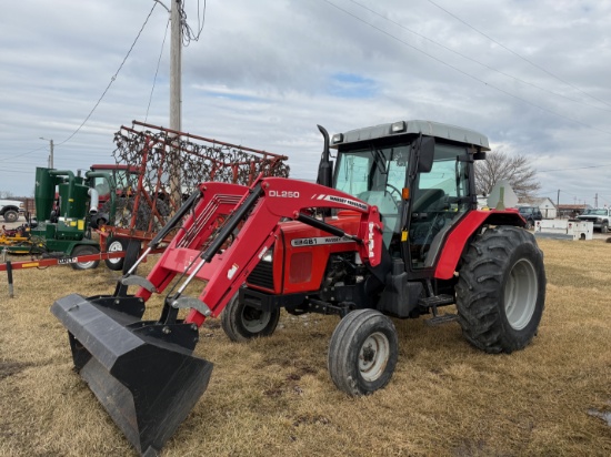 MF 481 2 WD Cab Tractor, Loader, 1145 Hours