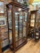Pillar Front 43 in. Wide X 78 in. Tall Lighted Curio Cabinet Sliding Front Entry