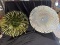 12 in. & 13 in. Art Glass Bowls w/Stands