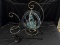 2 Stands, Humming Bird, Blown Glass Flower