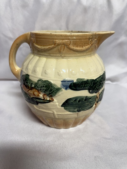 Early Roseville Pre 1916 Landscape 7 1/2 in.  Pitcher