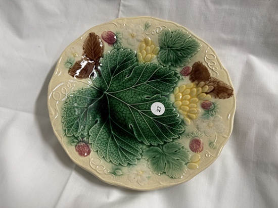 9 1/2 in.  Majolica Plate
