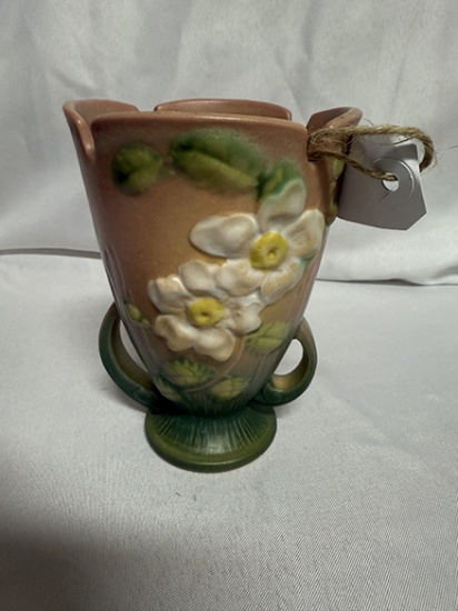 Roseville White Rose 6 in. Vase