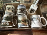 Northwoods (David Brown) Scene Cups, 1973 West Germany Bell & Leanin Tree Mug