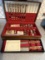 Chest of Silverware & Knife Set