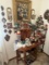 6 Legged Lamp Table, Corner Shelf, Jewelry Box and Various Misc.