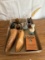 Misc. Collectibles, Pie Bird, Ink Well, Lamp Sad Iron