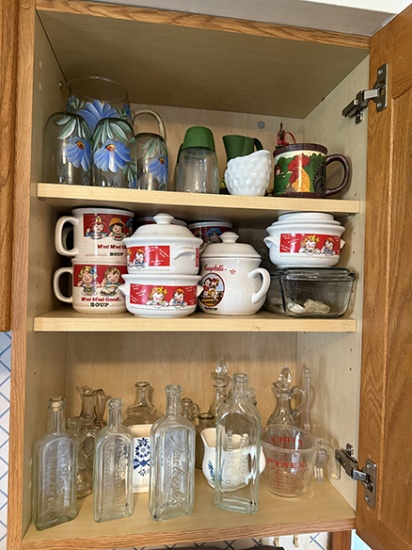 Collectible Bottles, Campbell Soup Bowl, Etc.
