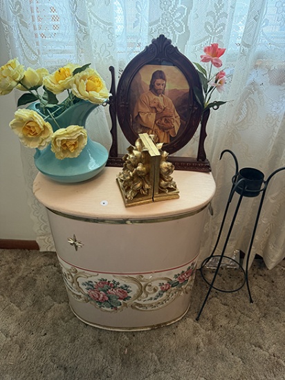 Hamper, Bookends, Candle Stand & Pictures