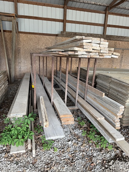 Complete 11 ft. Steel Lumber Rack w/ 2 X 4, 6, 10, 12 Lumber as shown