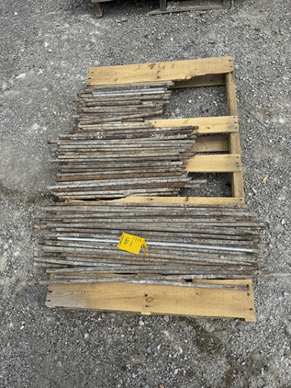 Pallet of Assorted 12 in. up to 32 in. Forming Rods