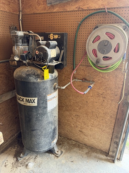 Black Max Coleman, 6hp Air Compressor, 60 gal. Tank Sells w/air hose