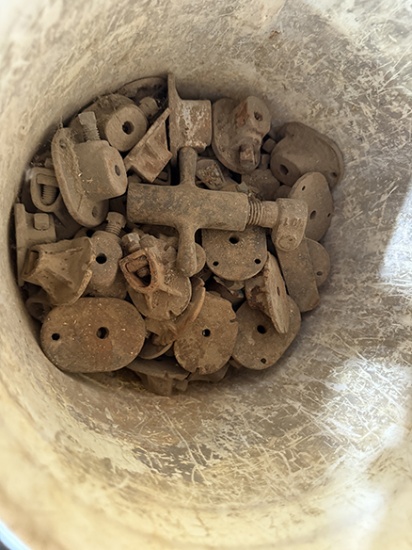 Half Bucket of Pencil Rod Clamps