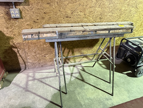(2) Homemade Steel Saw Horses