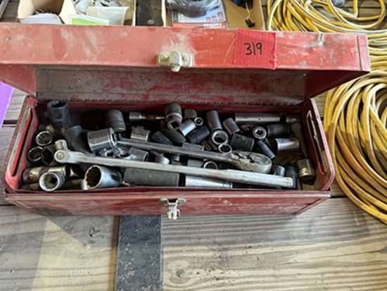 Assorted Sockets & Tool Box