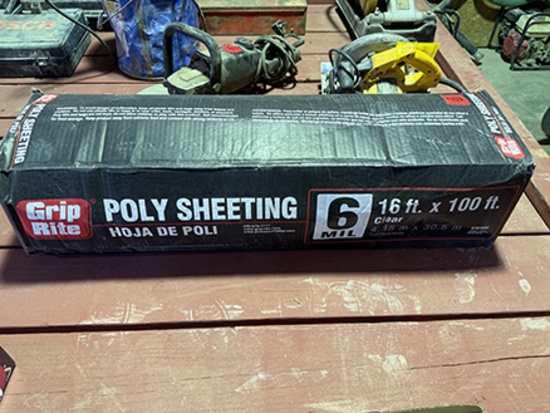 16 ft. X 100 ft. Clear 4.88m X 30.5m Poly Sheeting