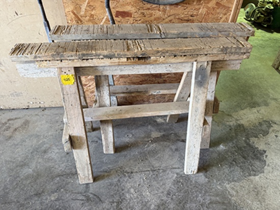 Pair of Wooden Saw Horses