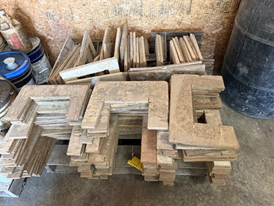 Pallet of Wood & Metal Spacers for Wood Curb Forms