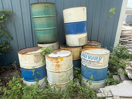 Lot of 8 55 gal. Barrels