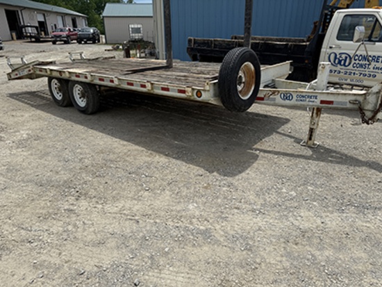 2004 B & B 16 + 5 Trailer, 16000 lb. GVW, 8 Bolt Rims, Good Tires, Fold Over Ramps