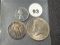 1972 Kennedy Half, 1929 Standing Liberty Quarter, 1943 Steel Penny