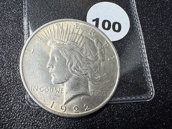 1922 Peace Dollar, UNC