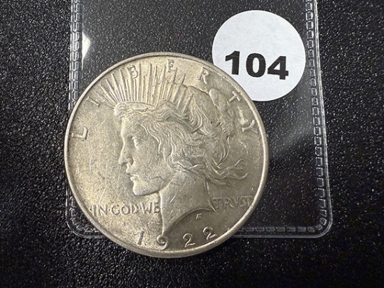 1922 Peace Dollar, AU