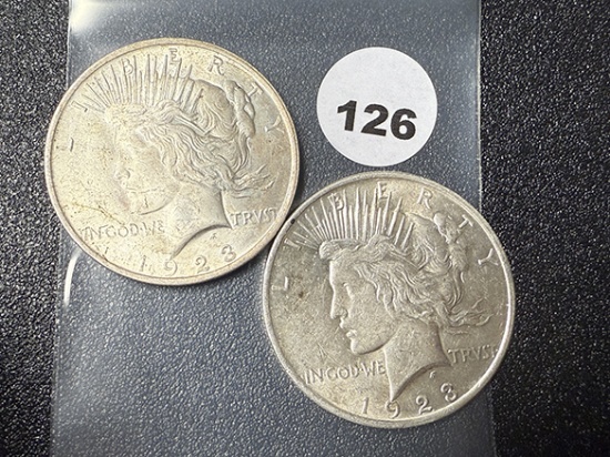 (2 X $) 1923 Peace Dollars