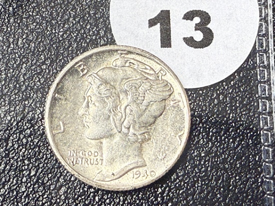 1940-D Mercury Dime, AU
