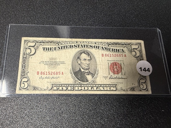 1953-A (Red Seal) $5 Bill
