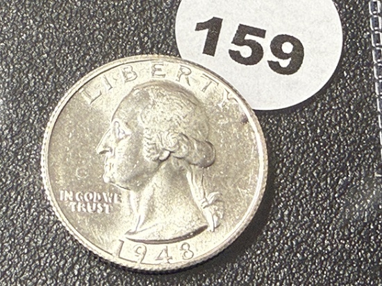 1948-S Washington Quarter, Choice BU