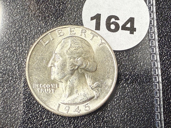 1945 Washington Quarter, BU