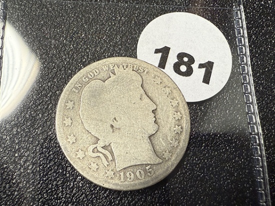 1905-O Barber Quarter