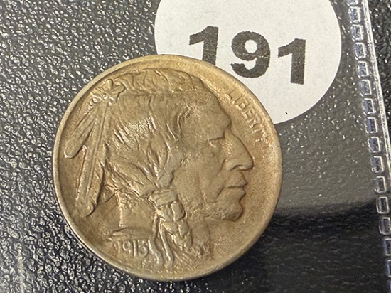 1913 Type I Buffalo Nickel, Toned