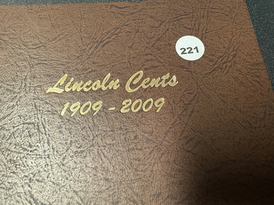Near Complete Book 1909-2021 Lincoln Cents, Several Coins UNC