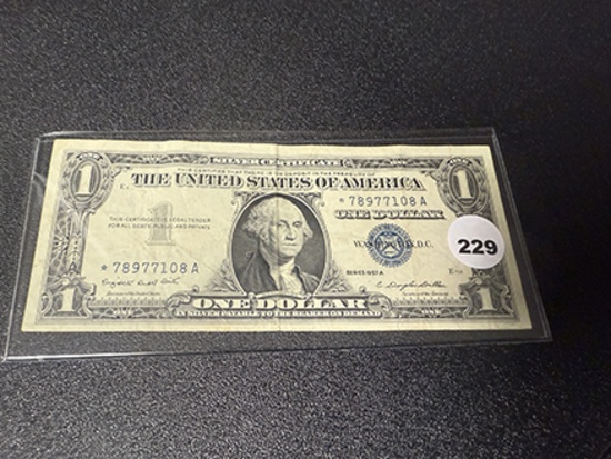 1957A (Star Note) Silver Certificate, Circulated