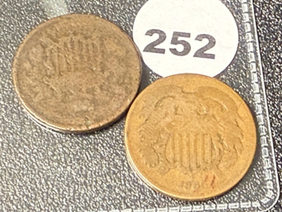 1865 2 Cent Pieces and Other