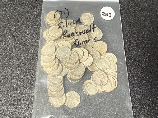 (71) Silver Roosevelt Dimes