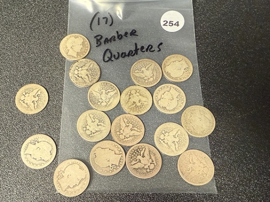 (17) Barber Quarters