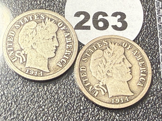 1914, 14-D Barber Dime