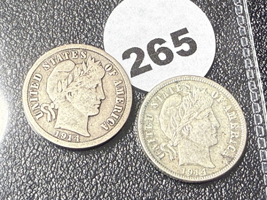 1914, 14-D Barber Dime