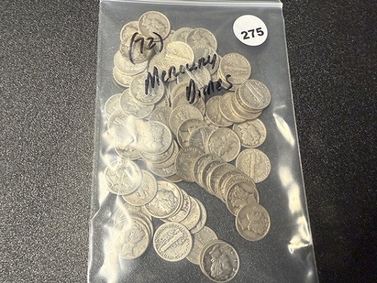 (72) Mercury Dimes