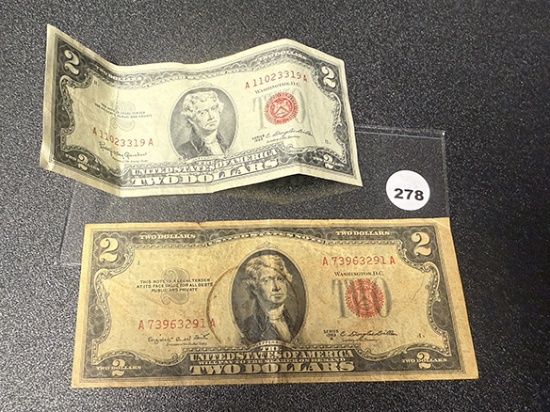1953-B, 1963 $2 (Red) Bills