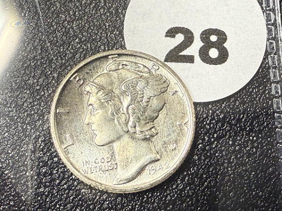 1942-S Mercury Dime, FSB