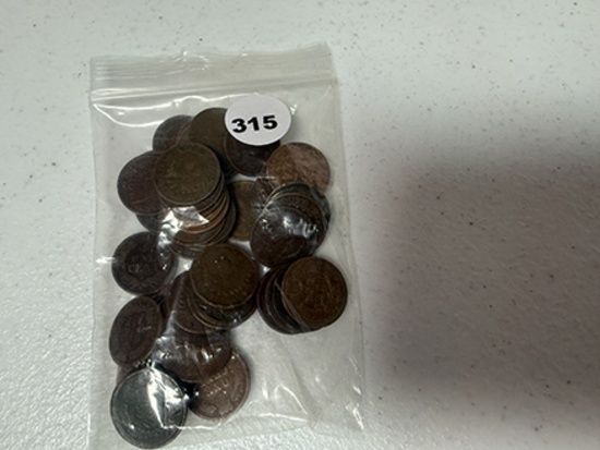 Bag of 50 Indian Head Pennies