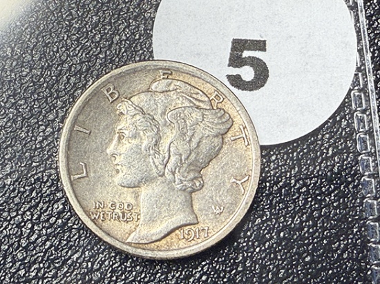 1917 Mercury Dime, FSB