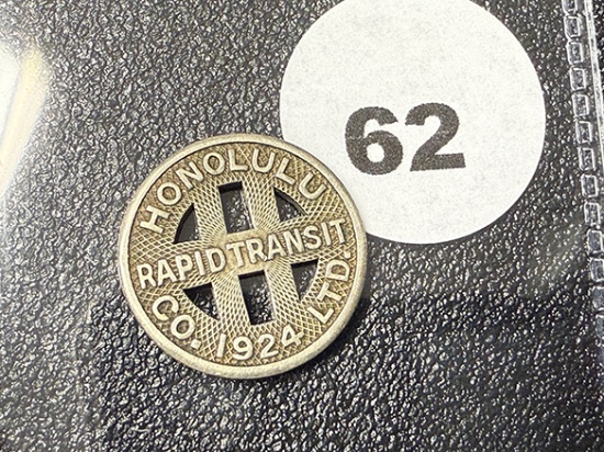 1924 Honolulu Transit Fare Token